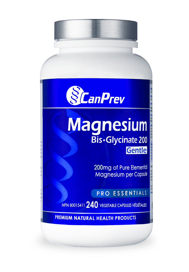CanPrev Magnesium Bis-Glycinate 200 Gentle 240 Veg Capsules - Five Natural