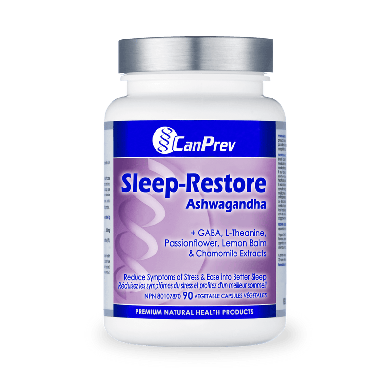 CanPrev Sleep-Restore Ashwagandha 90 Veg Capsules - Five Natural