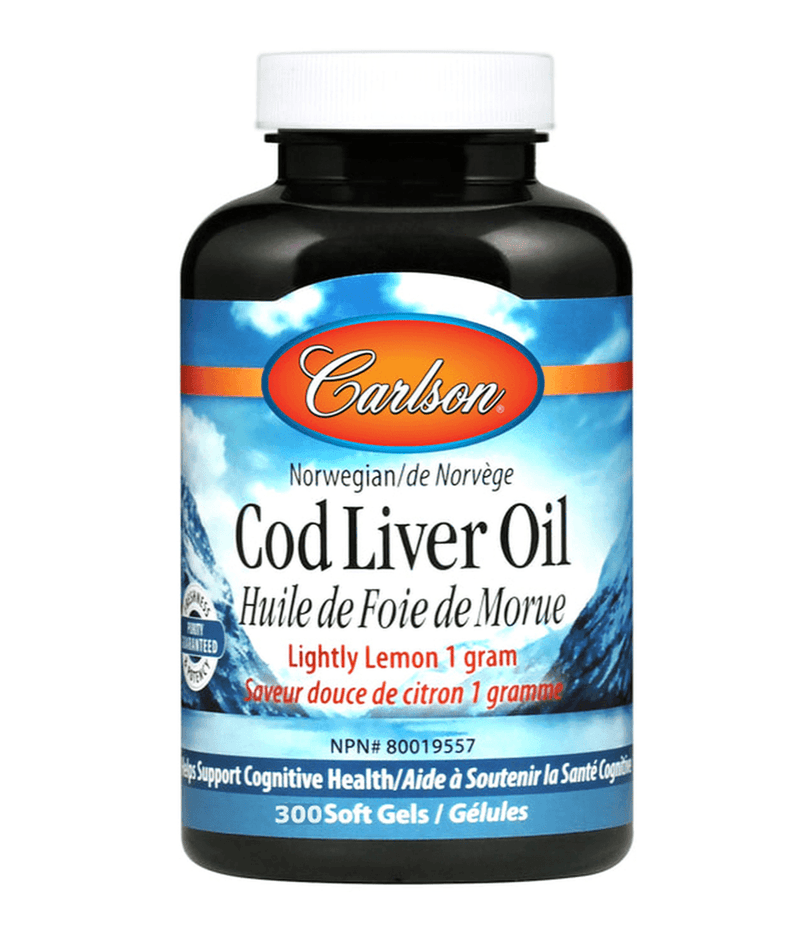 Carlson Cod Liver Oil Lemon 300 Softgels - Five Natural