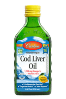 Carlson Norwegian Cod Liver Oil Lemon 250mL - Five Natural