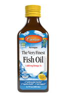 Carlson The Very Finest Fish Oil Lemon 200mL - Five Natural