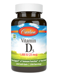 Carlson Vitamin D3 1,000IU 250 Softgels - Five Natural