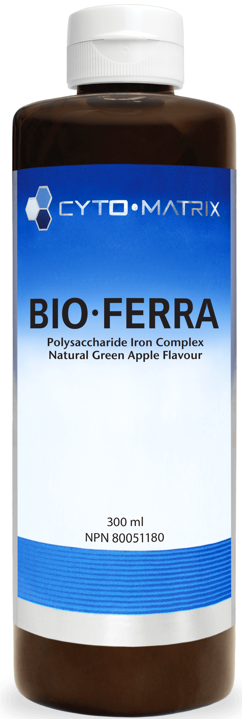 Bio·Ferra - Liquid Iron Supplement - Green Apple 300 mL - Five Natural