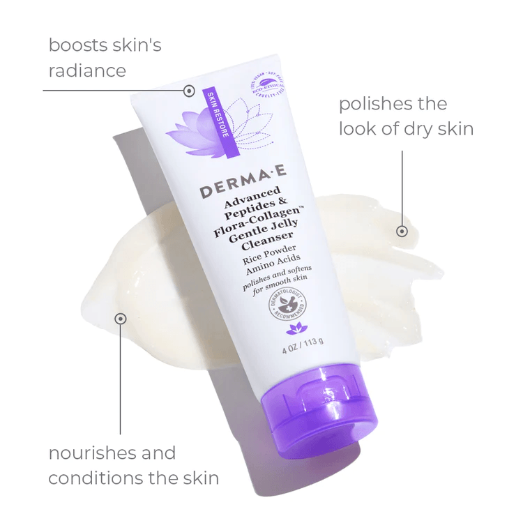 Derma E Advanced Peptides Flora-Collagen Cleanser 113g - Five Natural