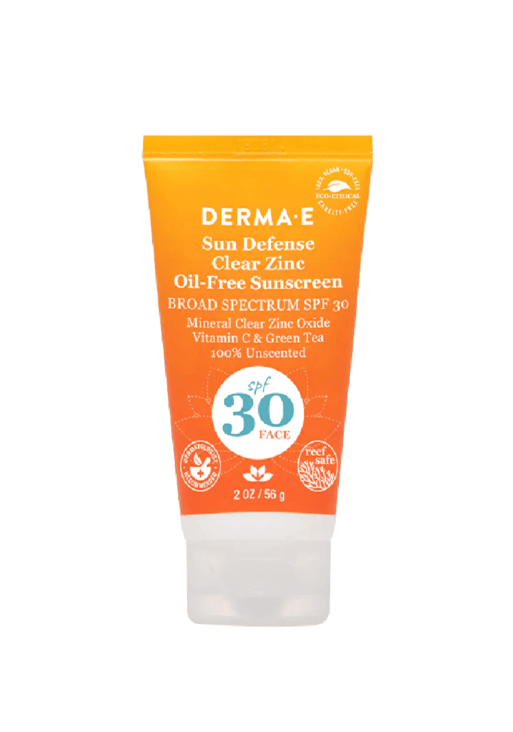 Derma E SPF30 Clear Zinc Face Sunscreen 56g - Five Natural