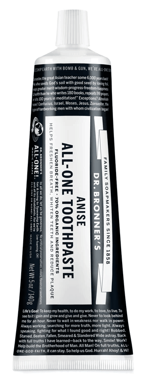 Dr. Bronner's Anise ALL-ONE Toothpaste 140g - Five Natural
