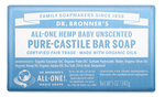 Dr. Bronner's Baby-Unscented Bar Soap 140g - Five Natural