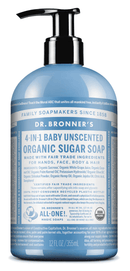 Dr. Bronner's Baby Unscented Organic Sugar Soap 355ml - Five Natural