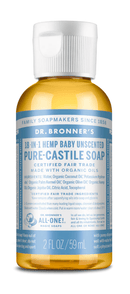 Dr. Bronner's Baby Unscented Pure-Castile Soap 59ml - Five Natural