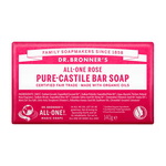 Dr. Bronner's Rose Pure-Castile Bar Soap 140g - Five Natural