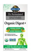 Garden of Life Dr. Formulated Enzymes Organic Digest+ 90 Chewable Tablets - Five Natural