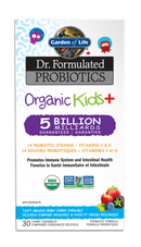 Garden of Life Dr. Formulated Organic Kids+ Refrigerator Stable Berry Cherry 30 Chewable Tablets - Five Natural