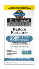 Garden of Life Dr. Formulated Restore 200B Shelf Stable 28 Veg Capsules - Five Natural
