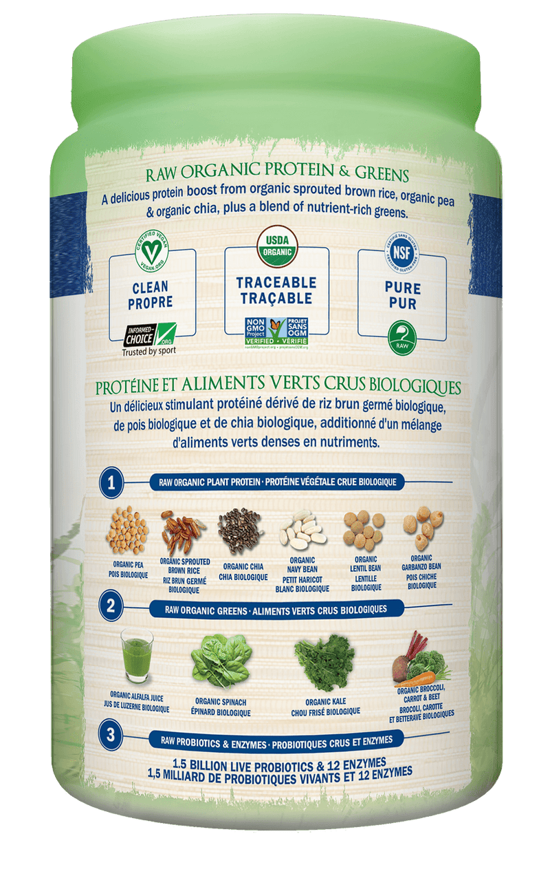 Garden of Life RAW Organic Protein & greens Vanilla 550g - Five Natural