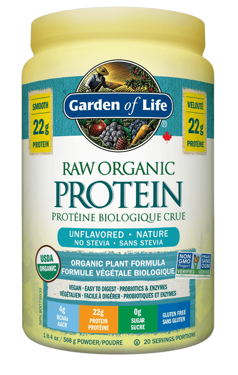 Garden of Life RAW Organic Protein Unflavored 568g - Five Natural