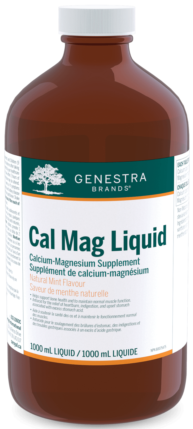 Genestra Cal Mag Liquid Mint 1000mL - Five Natural