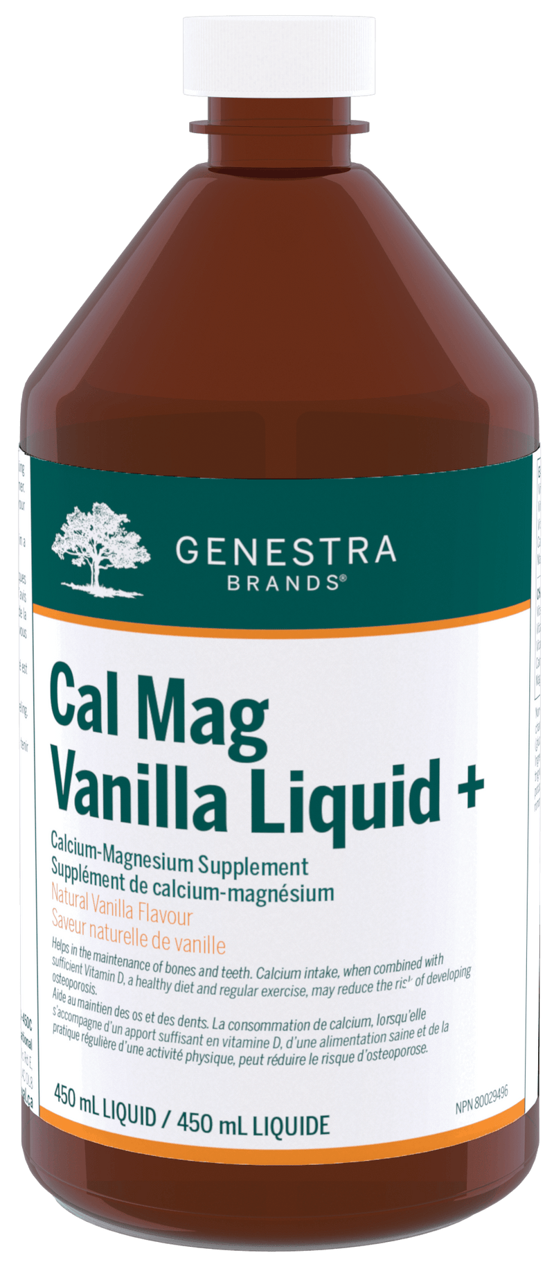 Genestra Cal Mag Vanilla Liquid + 450mL  - Five Natural
