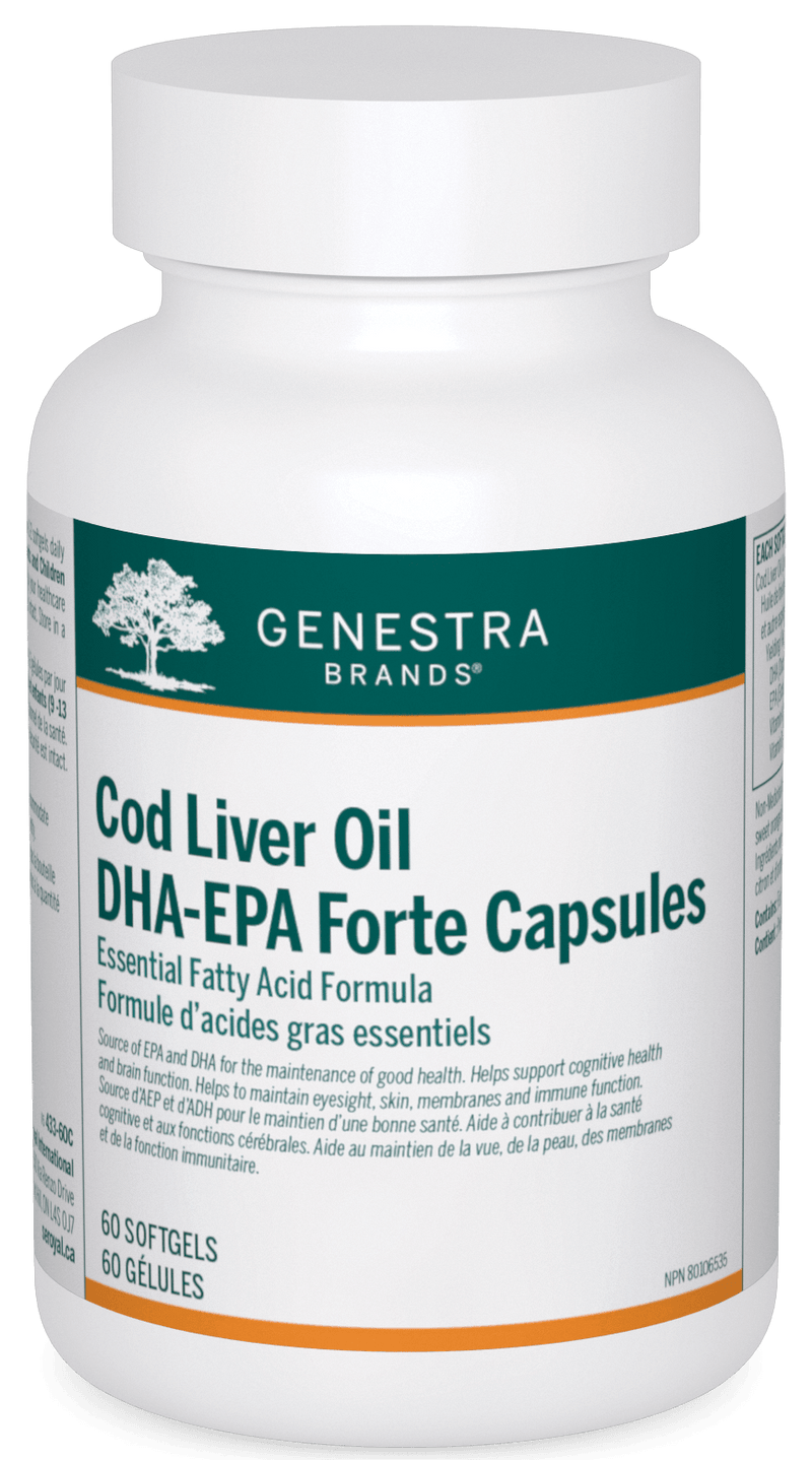 Genestra Cod Liver Oil DHA/EPA Forte 60 Softgels - Five Natural