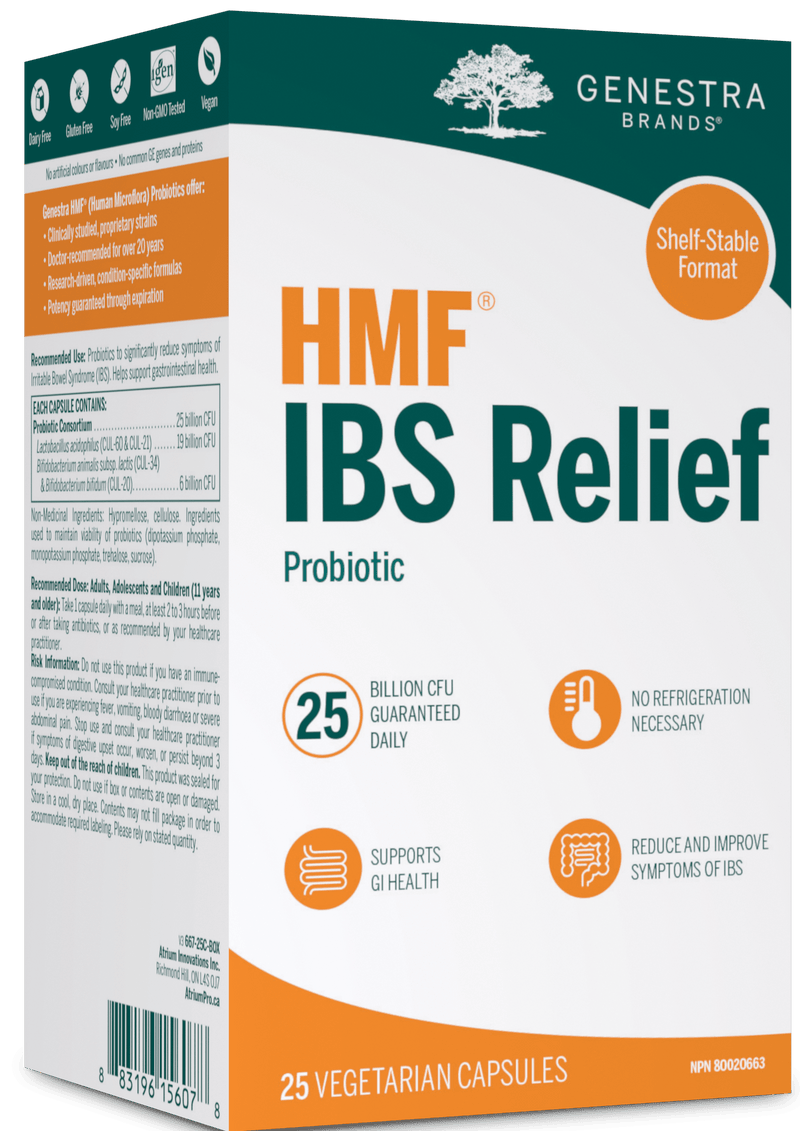 Genestra HMF IBS Relief Shelf Stable 25 Veg Capsules - Five Natural