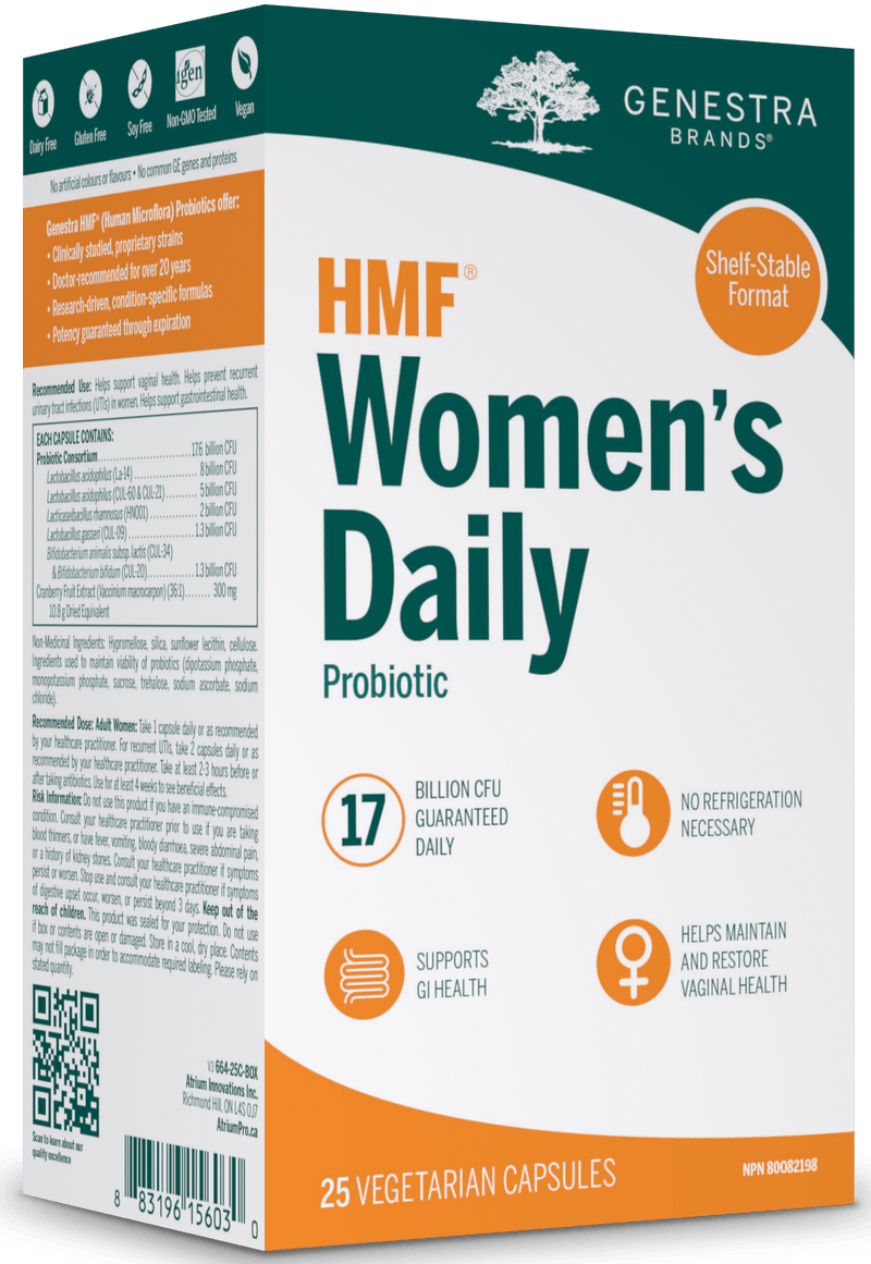 Genestra HMF Women's Daily Shelf Stable 25 Veg Capsules - Five Natural