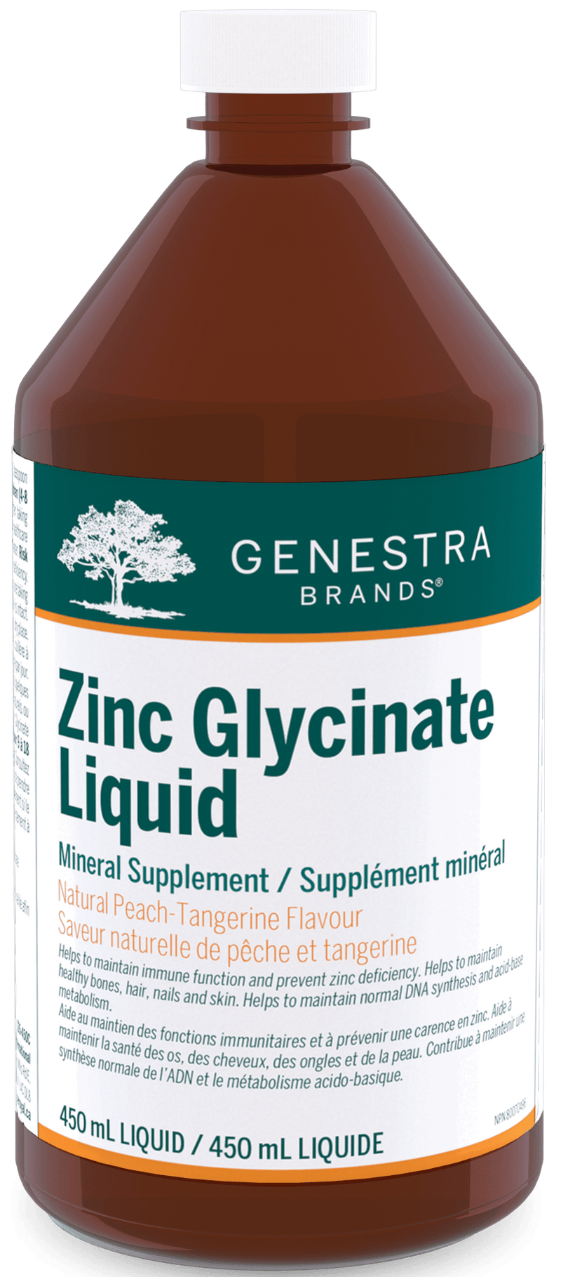 Genestra Zinc Glycinate Liquid 450mL - Five Natural