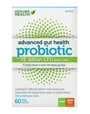 Genuine Health Advanced Gut Health Probiotic 15 Billion CFU 60 Capsules - Five Natural