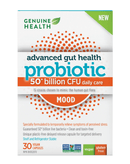 Genuine Health Advanced Gut Health Probiotic Mood 50 Billion CFU 30 Capsules - Five Natural