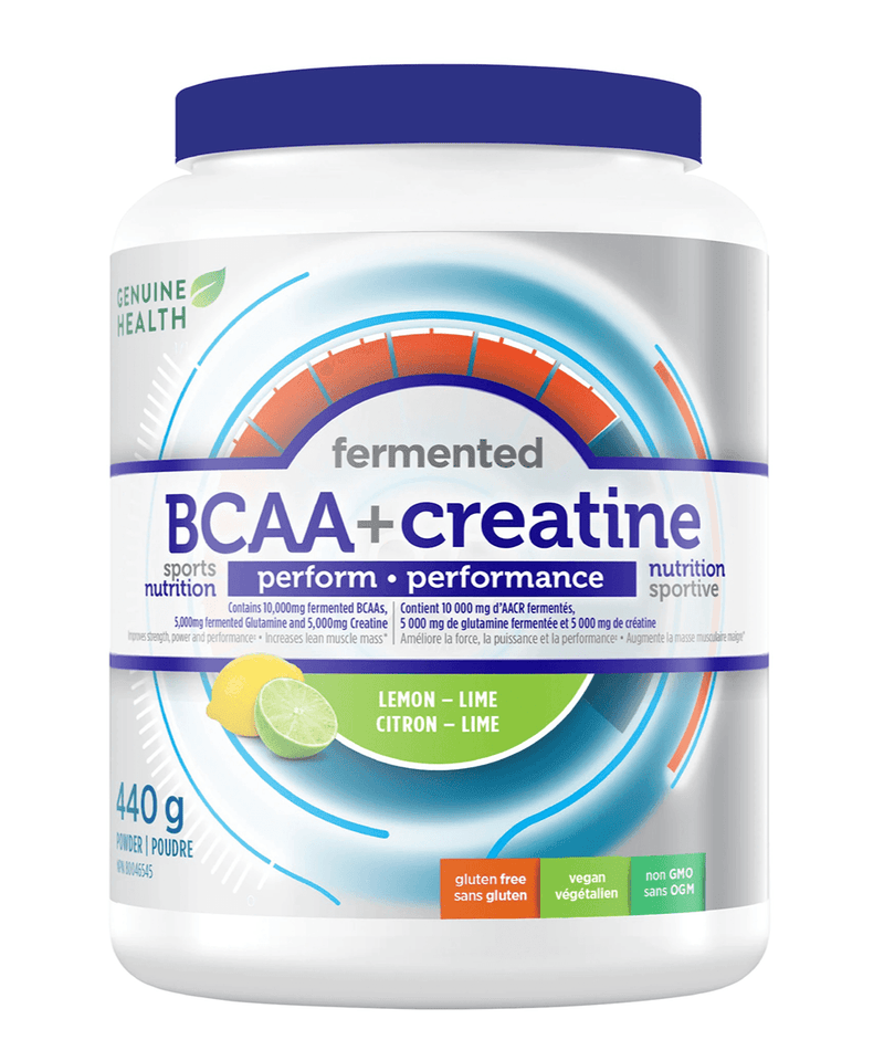 Genuine Health Fermented Bcaa+ Creatine Lemon Lime 440g - Five Natural