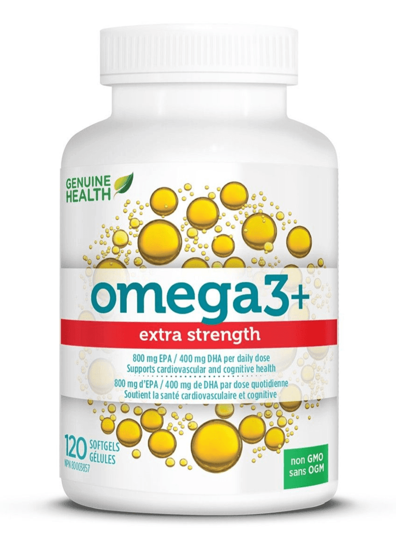 Genuine Health Omega3+ Extra Strength 120 Softgels - Five Natural