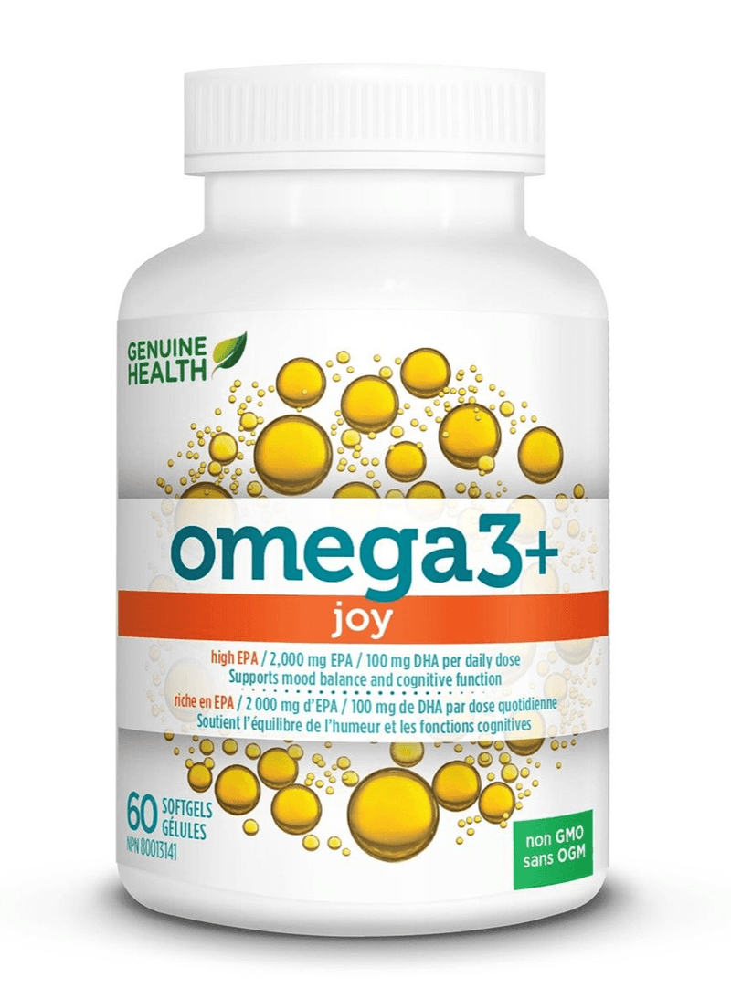 Genuine Health Omega3+ Joy 60 Softgels - Five Natural