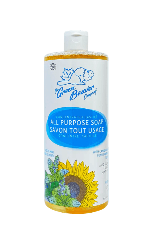 Green Beaver All Purpose Castile Soap Frosty Mint 990mL - Five Natural