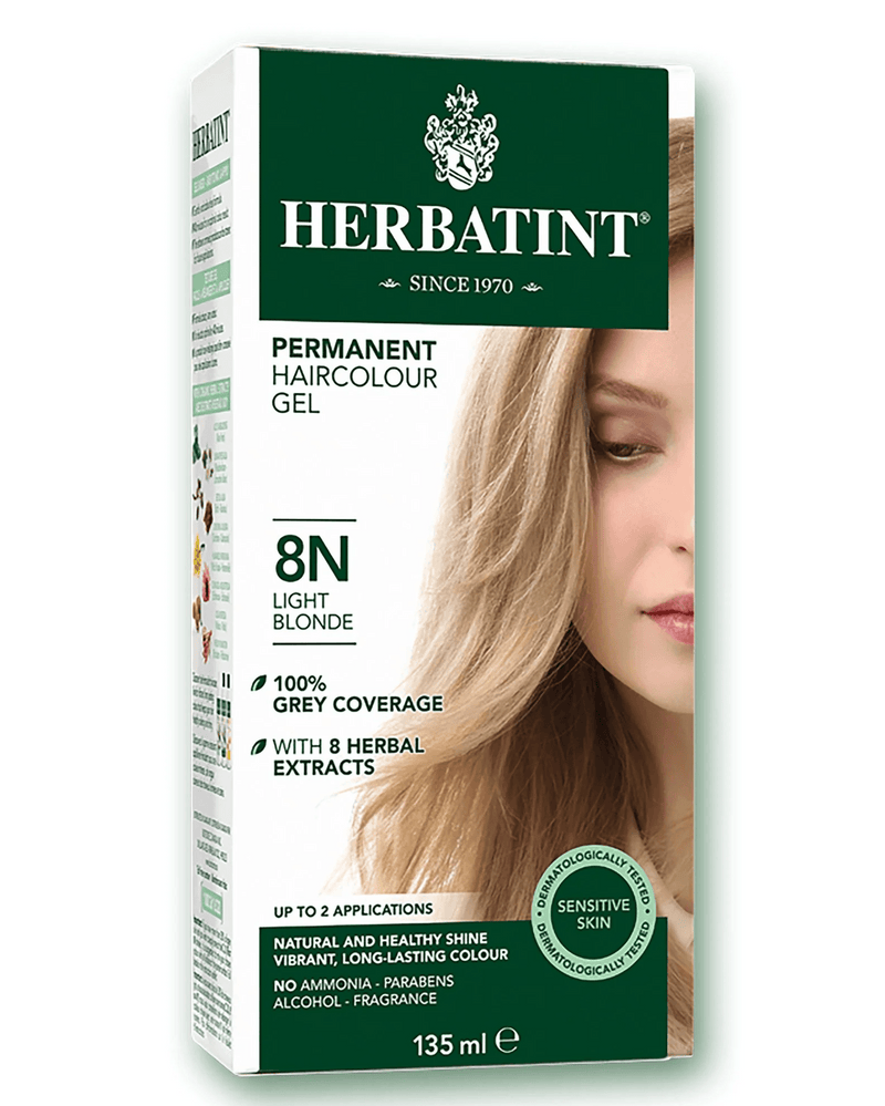Herbatint N8 Light Blonde Permanent Hair Colour 135mL - Five Natural