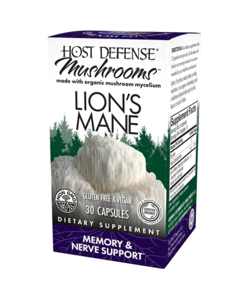 Host Defense Lion's Mane (Hericium Erinaceus) 30 Capsules - Five Natural