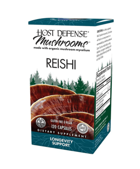 Host Defense Reishi (Ganoderma Lucidum) 120 Capsules - Five Natural