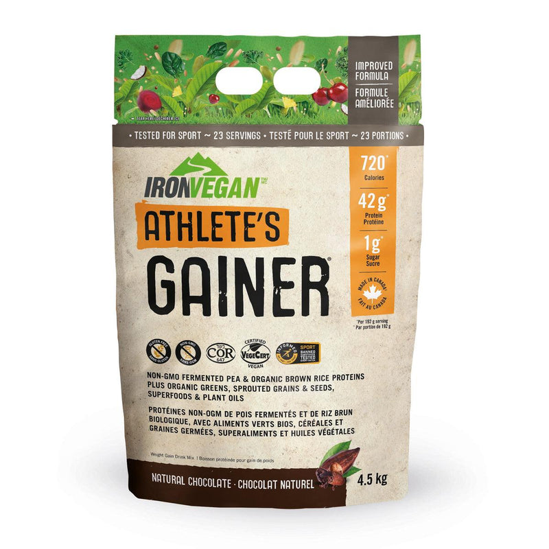 Iron Vegan Athlete's Gainer - Chocolate 4.5kg Powder - Five Natural