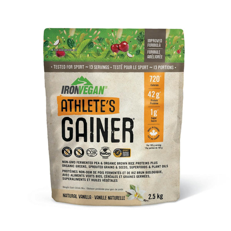 Iron Vegan Athlete's Gainer - Vanilla 2.5kg Powder - Five Natural