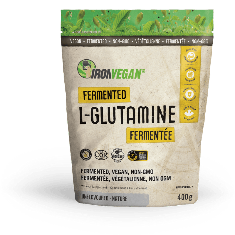 Iron Vegan Fermented L-Glutamine - Unflavoured 400g Powder - Five Natural
