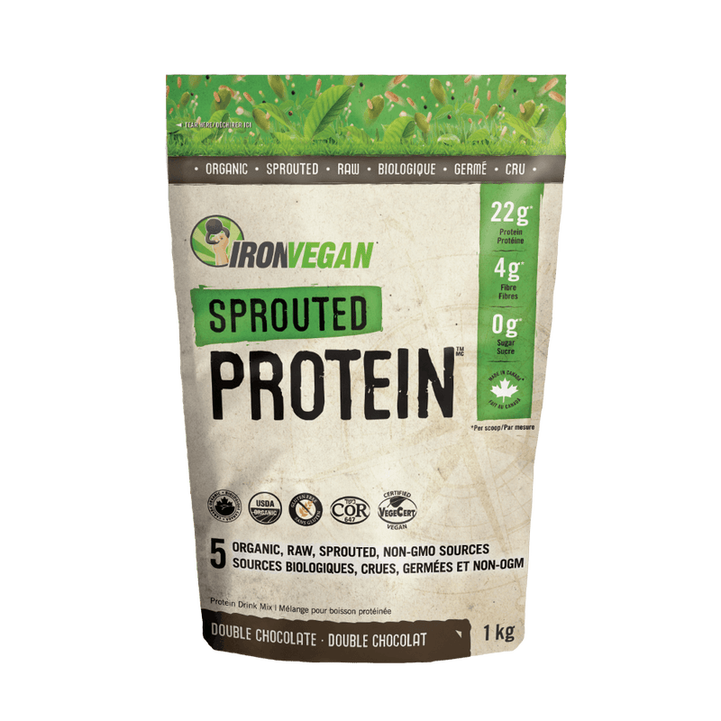 Iron Vegan Sprouted Protein - Chocolate 1kg Powder - Five Natural