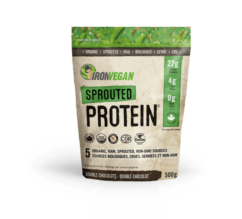 Iron Vegan Sprouted Protein - Chocolate 500g Powder - Five Natural