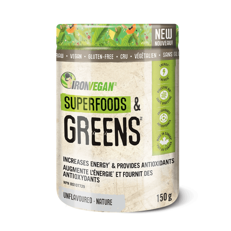 Iron Vegan Superfoods & Greens - Unflavoured 150g Powder - Five Natural