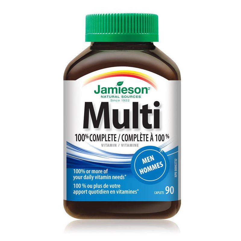 Jamieson 100% Complete Multivitamin for Men 90 Caplets - Five Natural