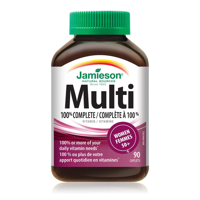 Jamieson 100% Complete Multivitamin for Women 50+ 90 Caplets - Five Natural