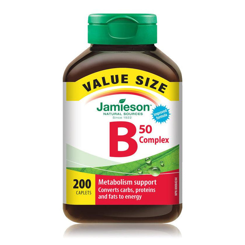 Jamieson B Complex 50 - VALUE SIZE 200 Caplets - Five Natural