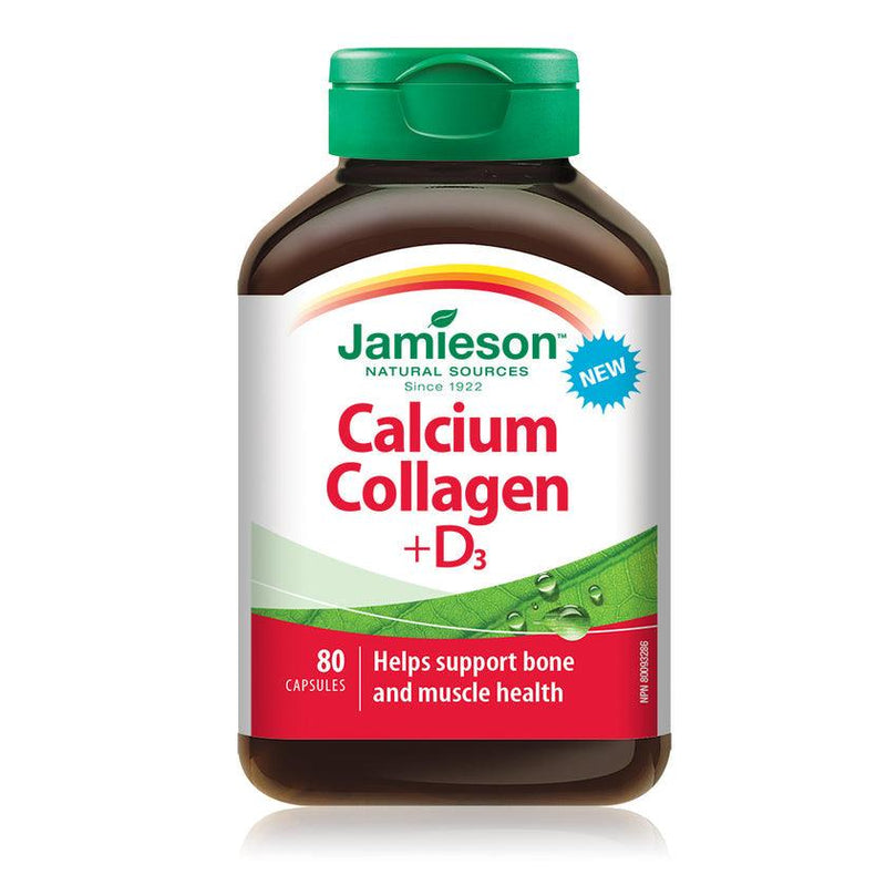 Jamieson Calcium Collagen + Vitamin D3 90 Capsules - Five Natural