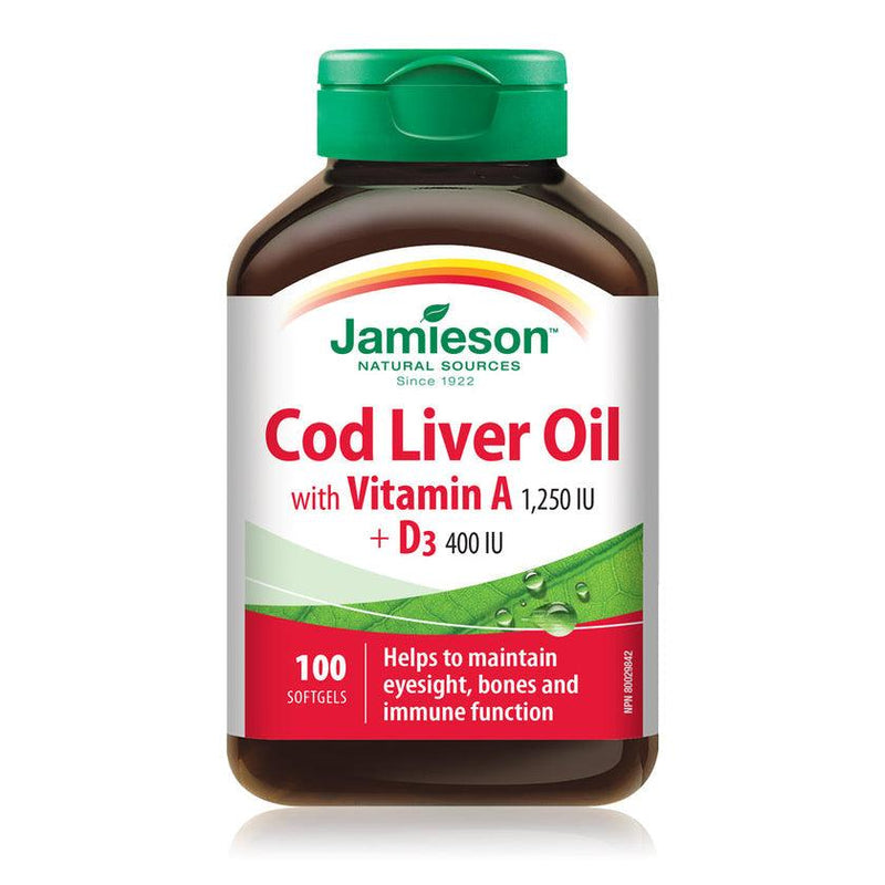 Jamieson Cod Liver Oil 100 Softgels - Five Natural