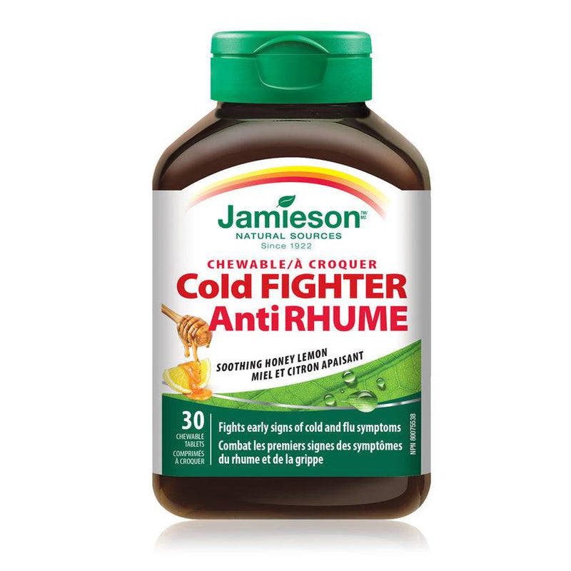 Jamieson Cold Fighter - Soothing Honey Lemon 30 Chewable - Five Natural