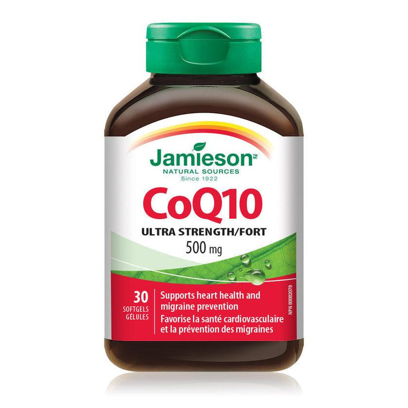 Jamieson CoQ10 Ultra Strength 500mg 30 Softgels - Five Natural