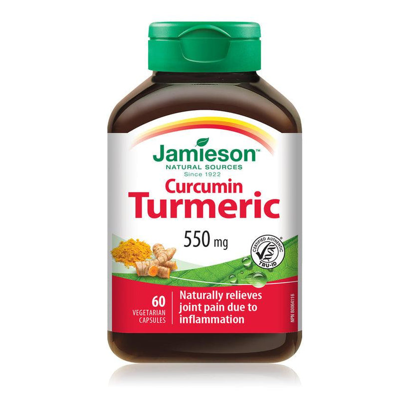 Jamieson Curcumin Turmeric 550 mg 60 Capsules - Five Natural