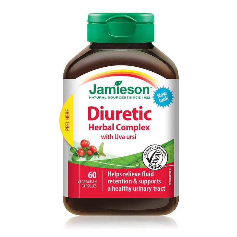 Jamieson Diuretic Herbal Complex with Uva ursi 60 Capsules - Five Natural