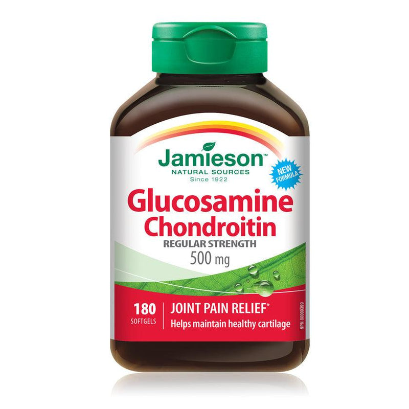 Jamieson Glucosamine Chondroitin 500 mg 180 Softgels - Five Natural